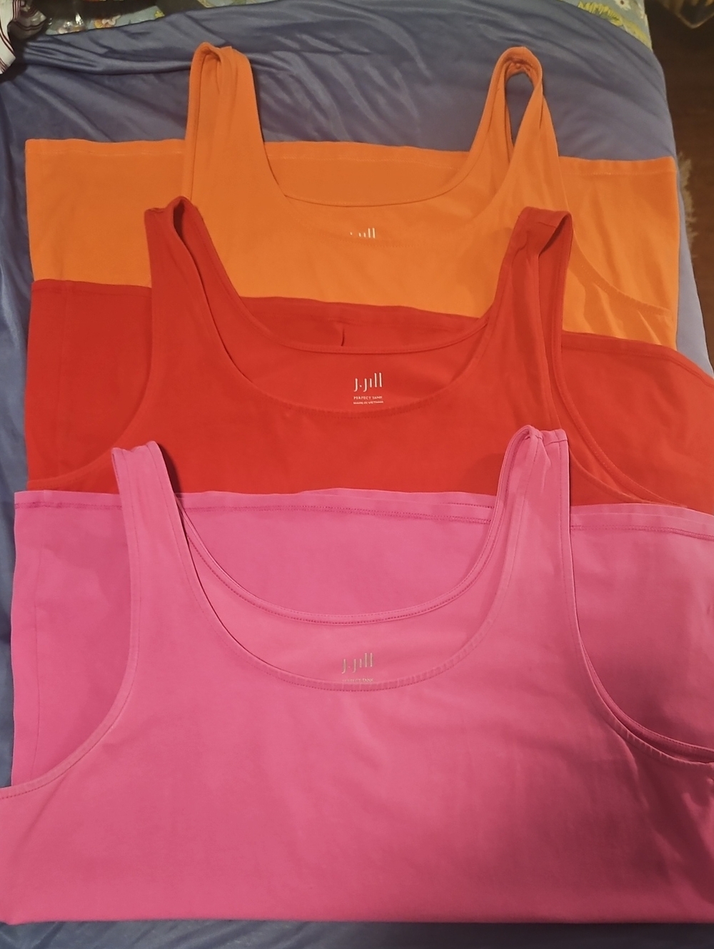 J. Jill Bright Scoop Neck Tanks Lot (3)
